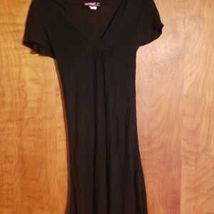 Say What? Black V-Neck Sweater Dress